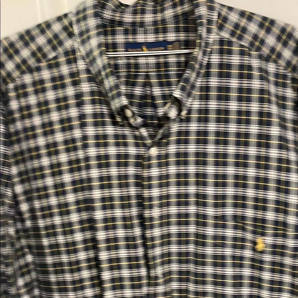 Polo by Ralph Lauren Men's Blue Plaid Shirt
